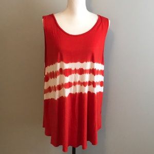 Old Navy red and white sleeveless tank XXL
